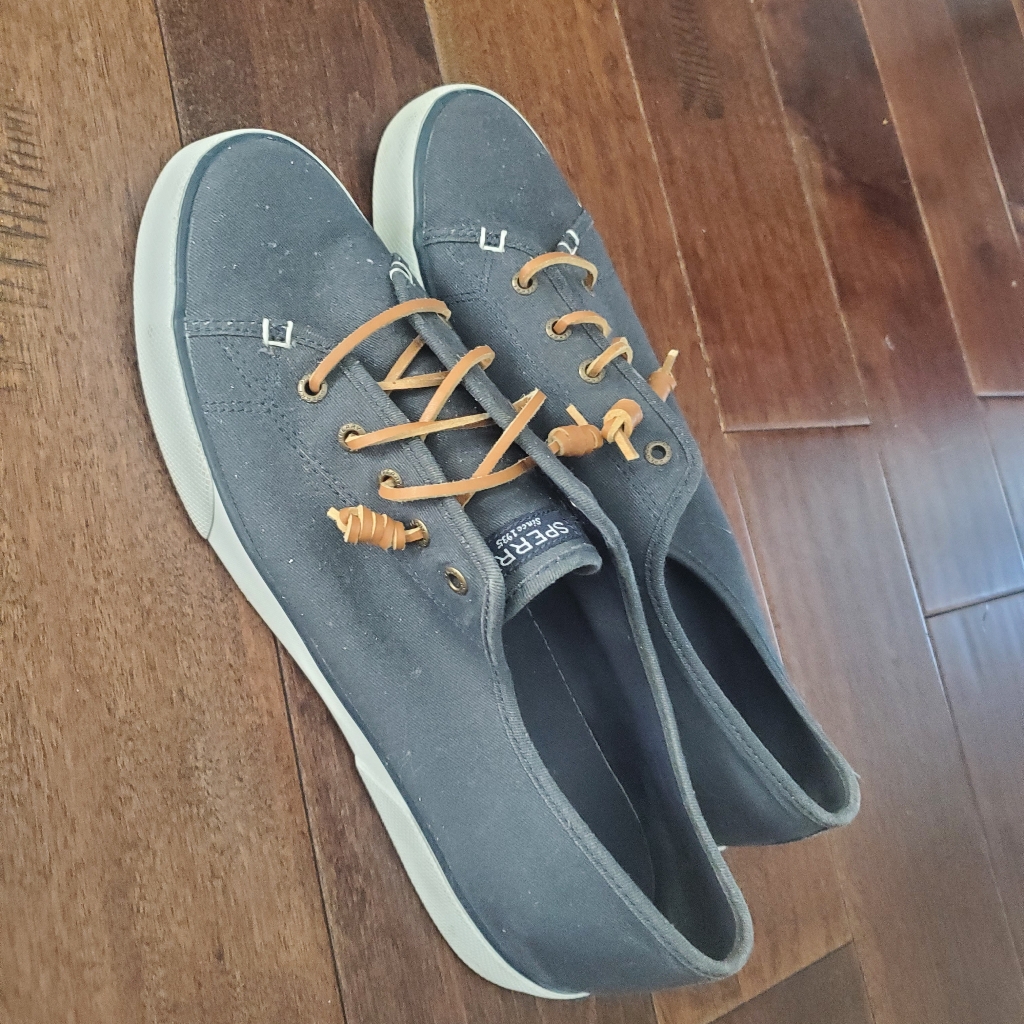 Sperry Boat Shoes Top-Sides Size 12 Women's Men's Size 10 Navy Leather S